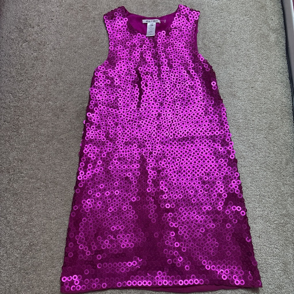 Alice + Olivia Pink circle sequin mini dress size XXS - only worn once
